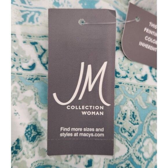 JM Collection Women's Blouse Size 1X Pullover Sheer Sleeves & Hem Gold Bling NWT - Picture 7 of 8